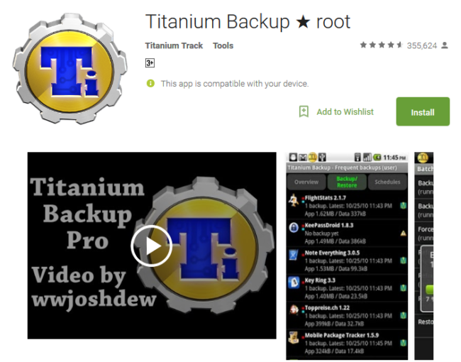 titanium backup резервное копирование